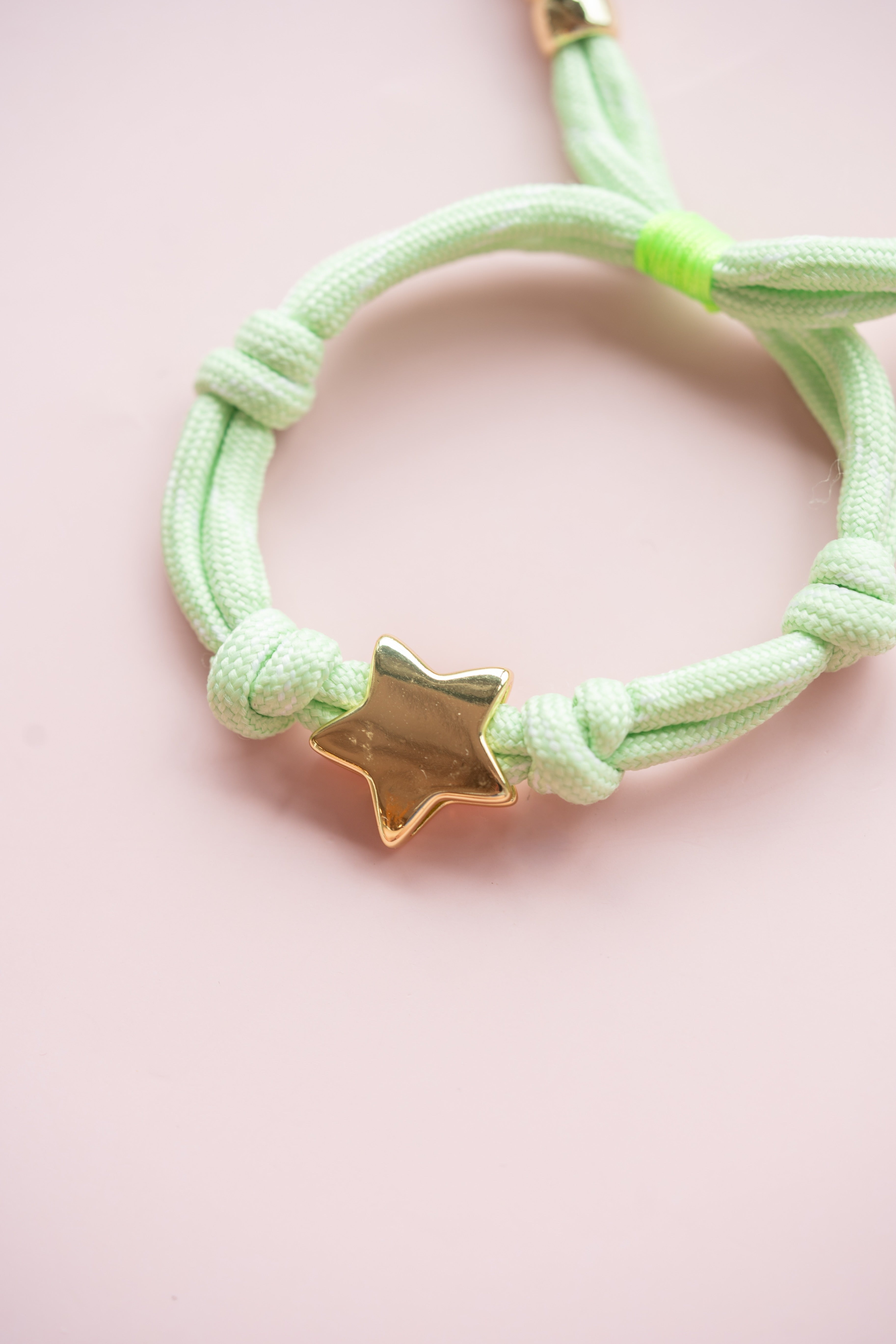 Green Star Rope Bracelet