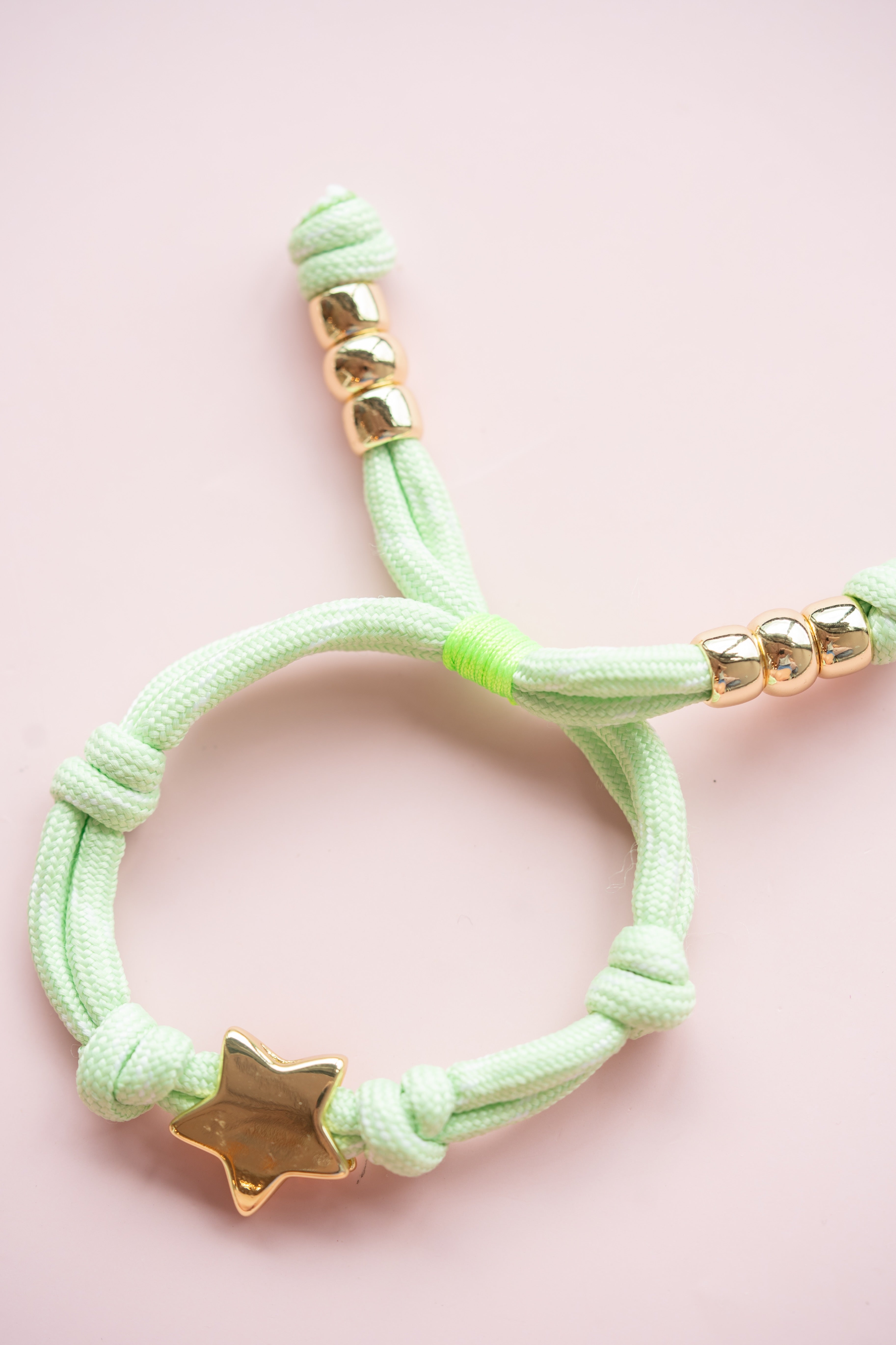 Green Star Rope Bracelet