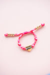 Pink Heart Rope Bracelet