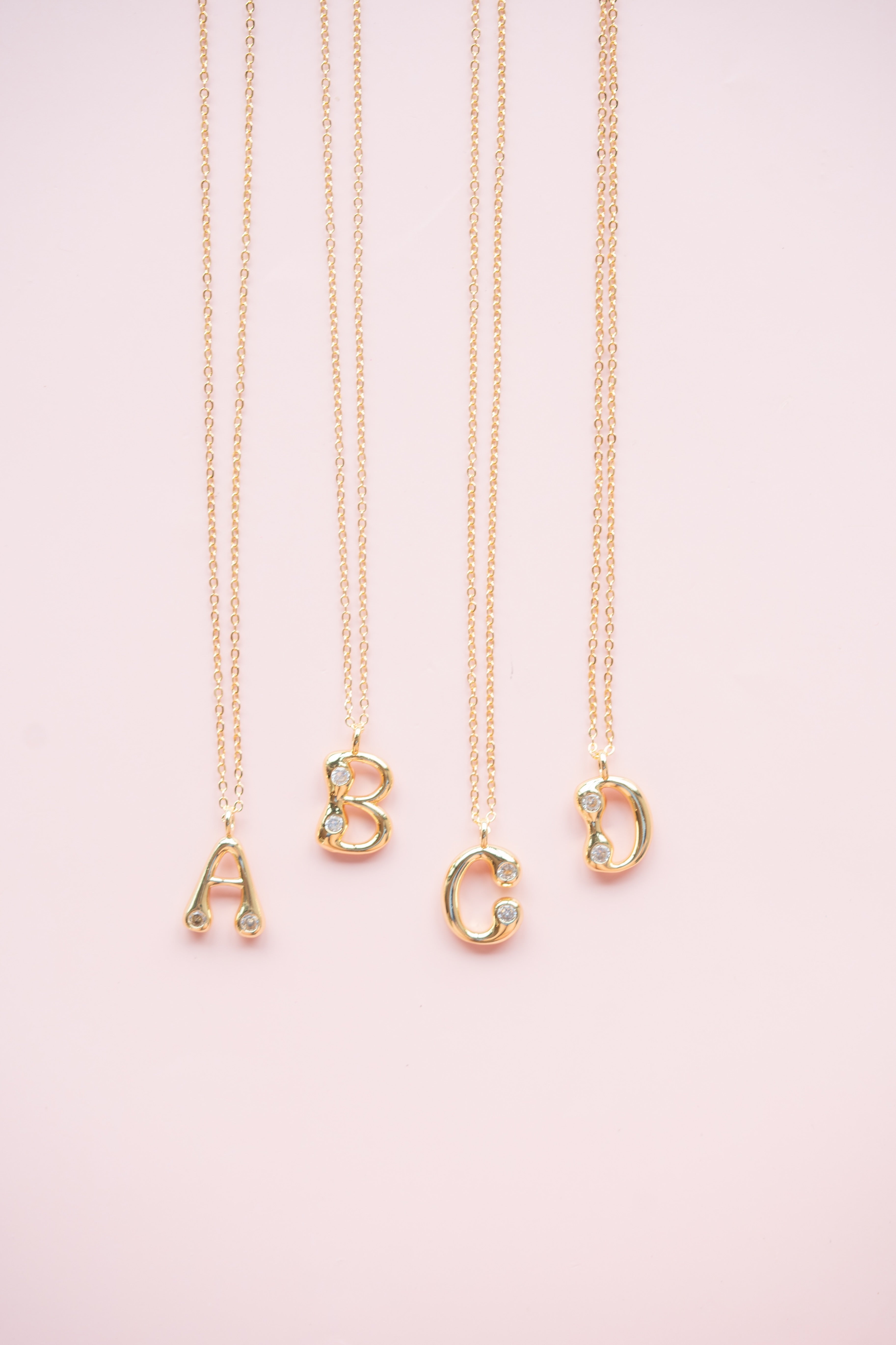 Bubble Initial Necklace