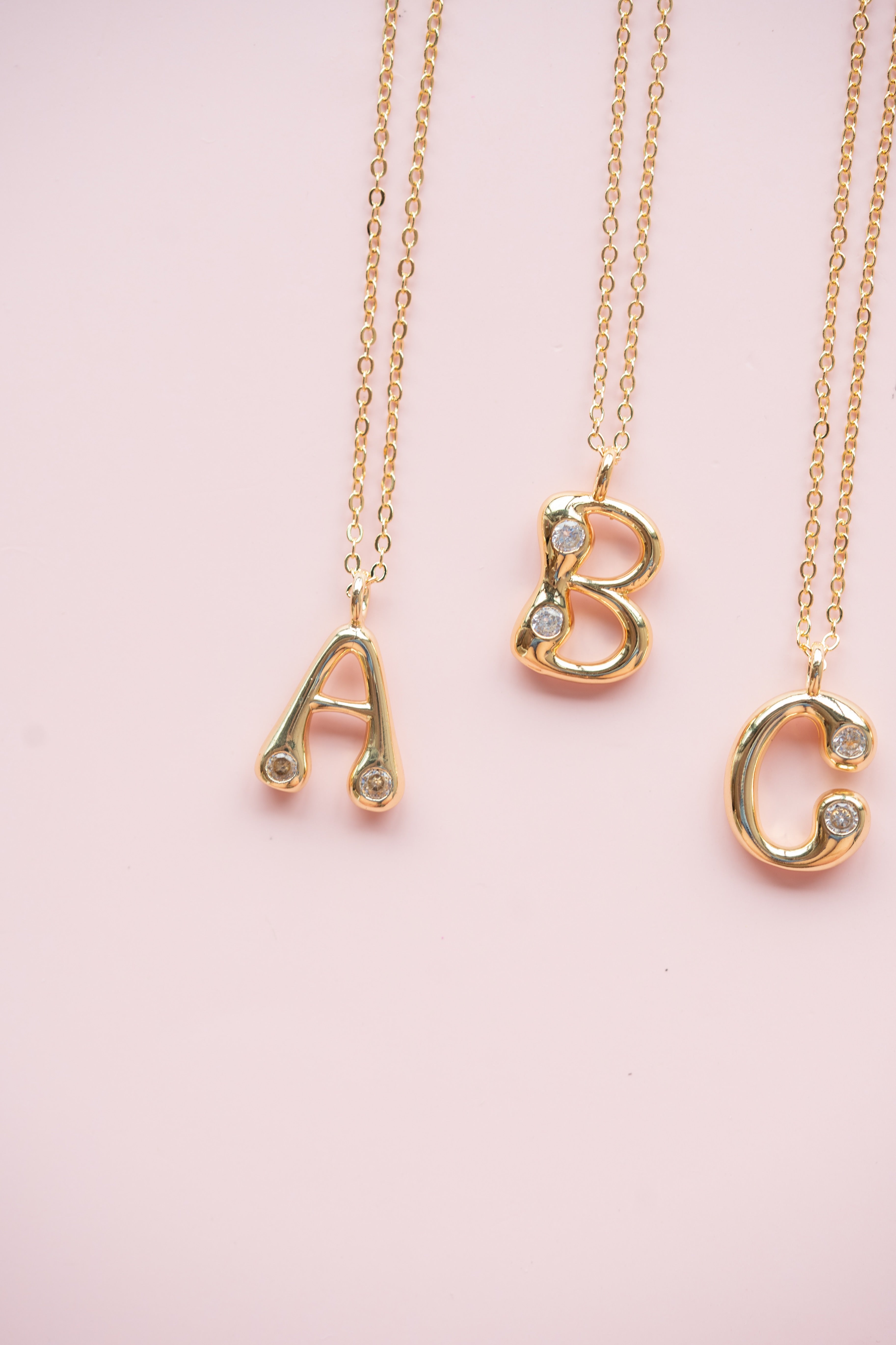 Bubble Initial Necklace