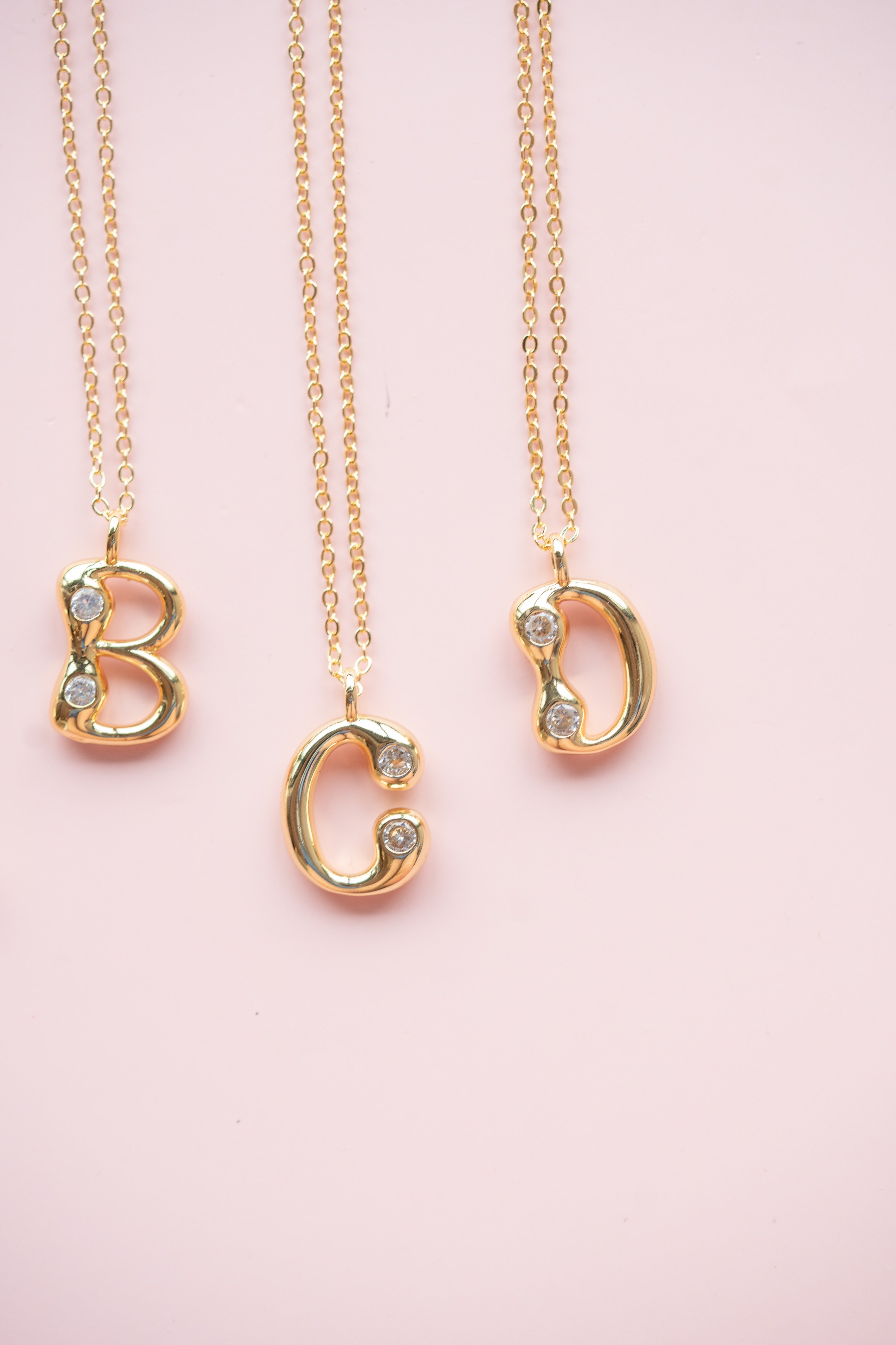 Bubble Initial Necklace