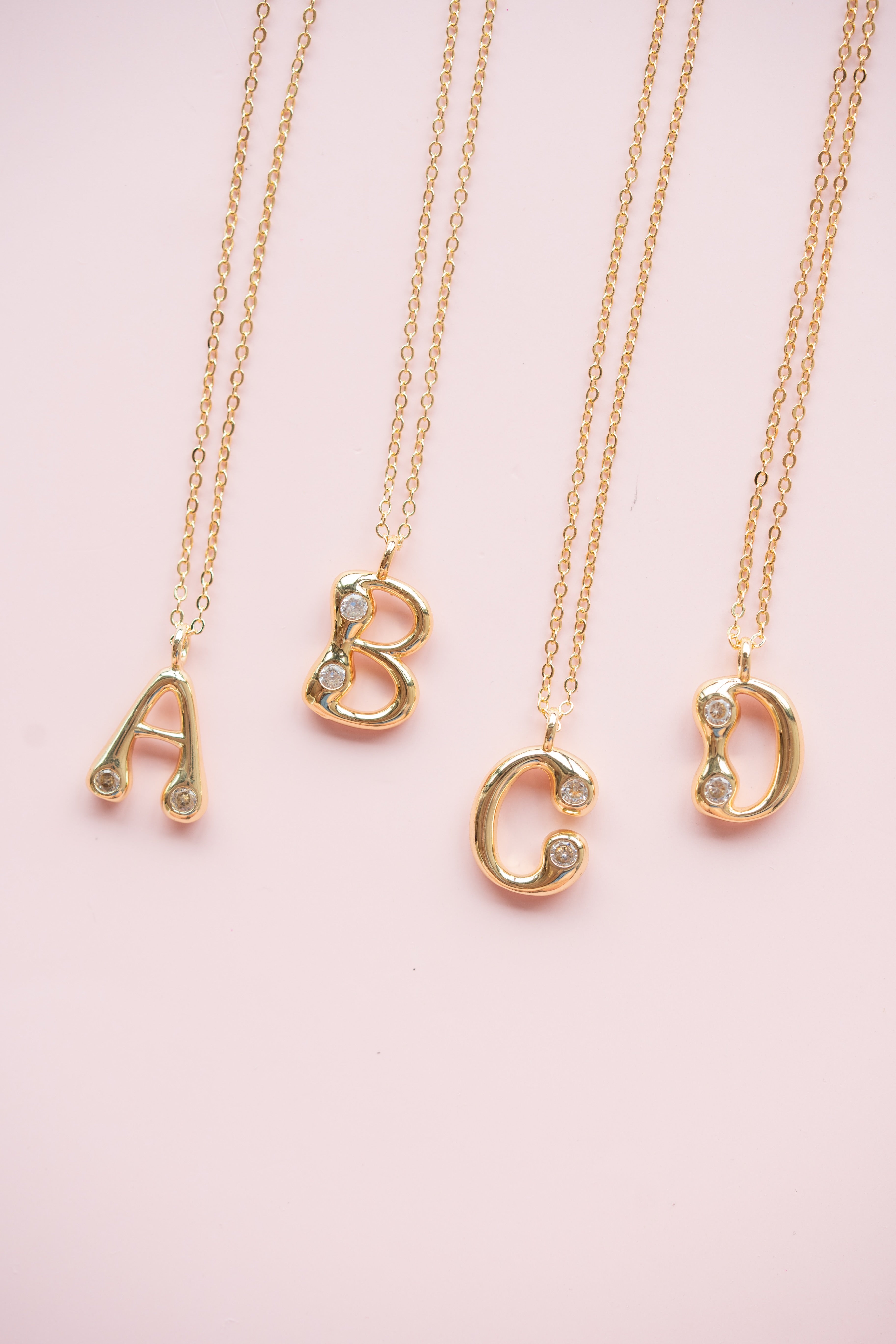 Bubble Initial Necklace