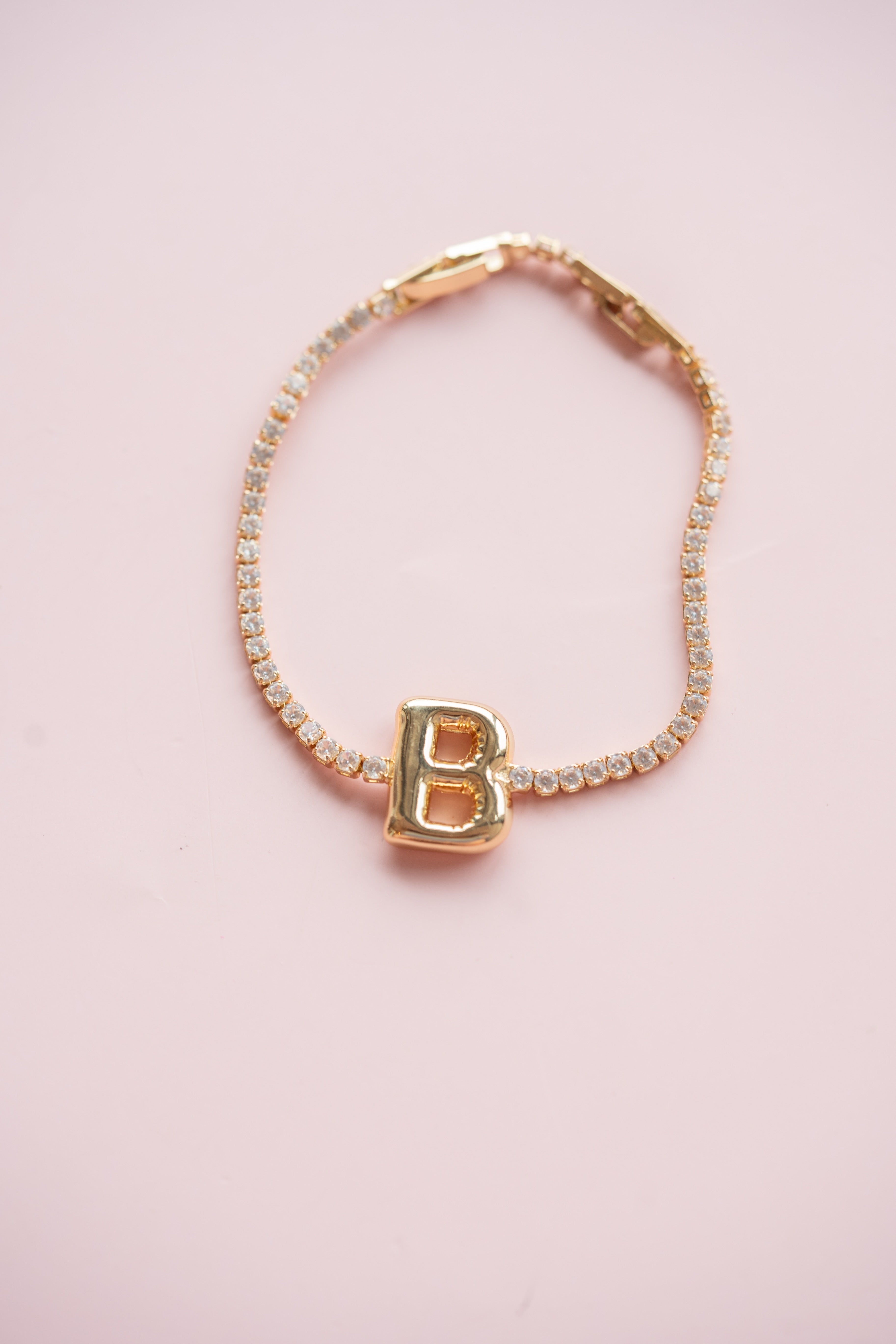 Bubble Initial Tennis Bracelet