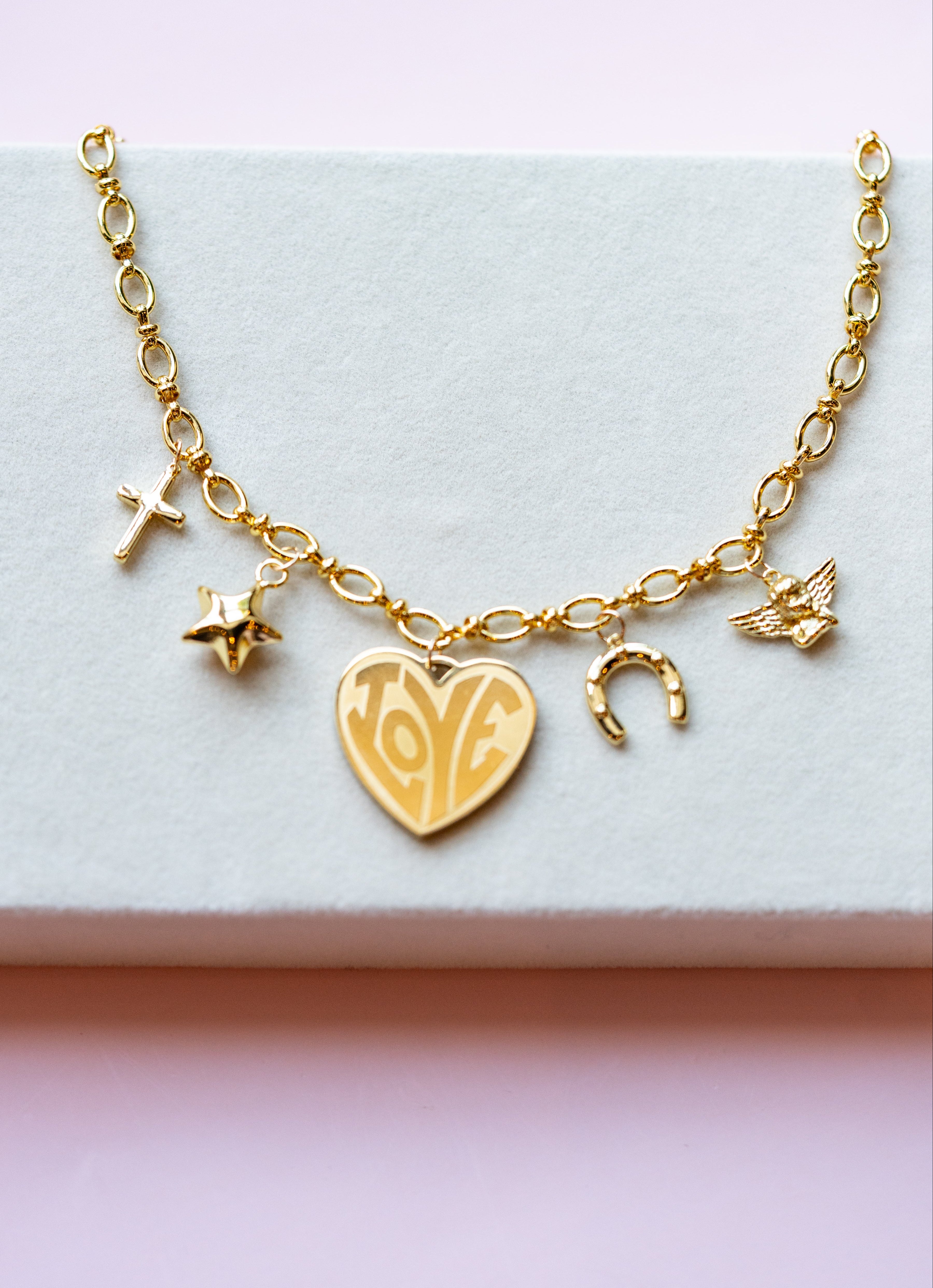 Golden Grace Charm Necklace