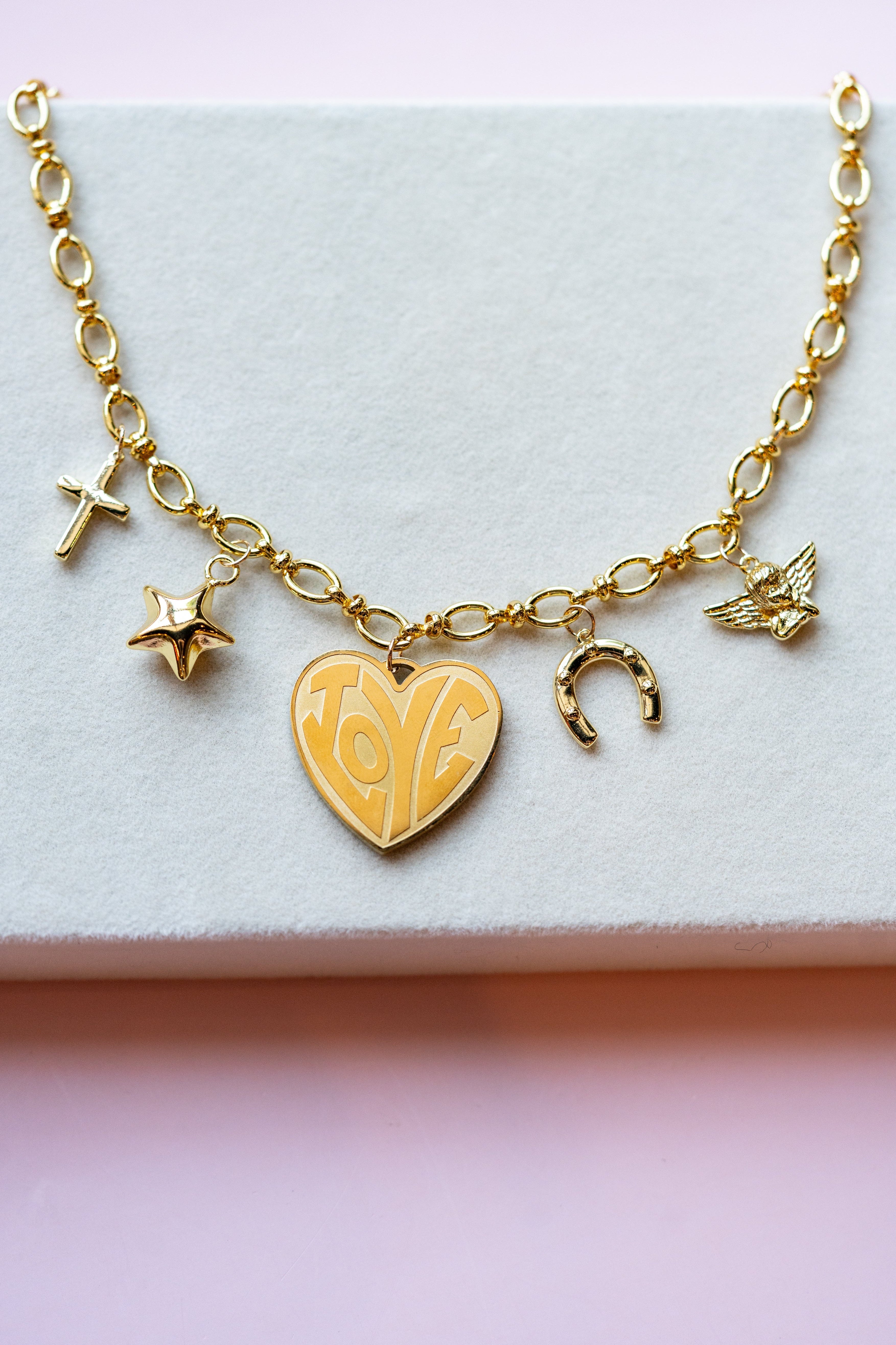 Golden Grace Charm Necklace