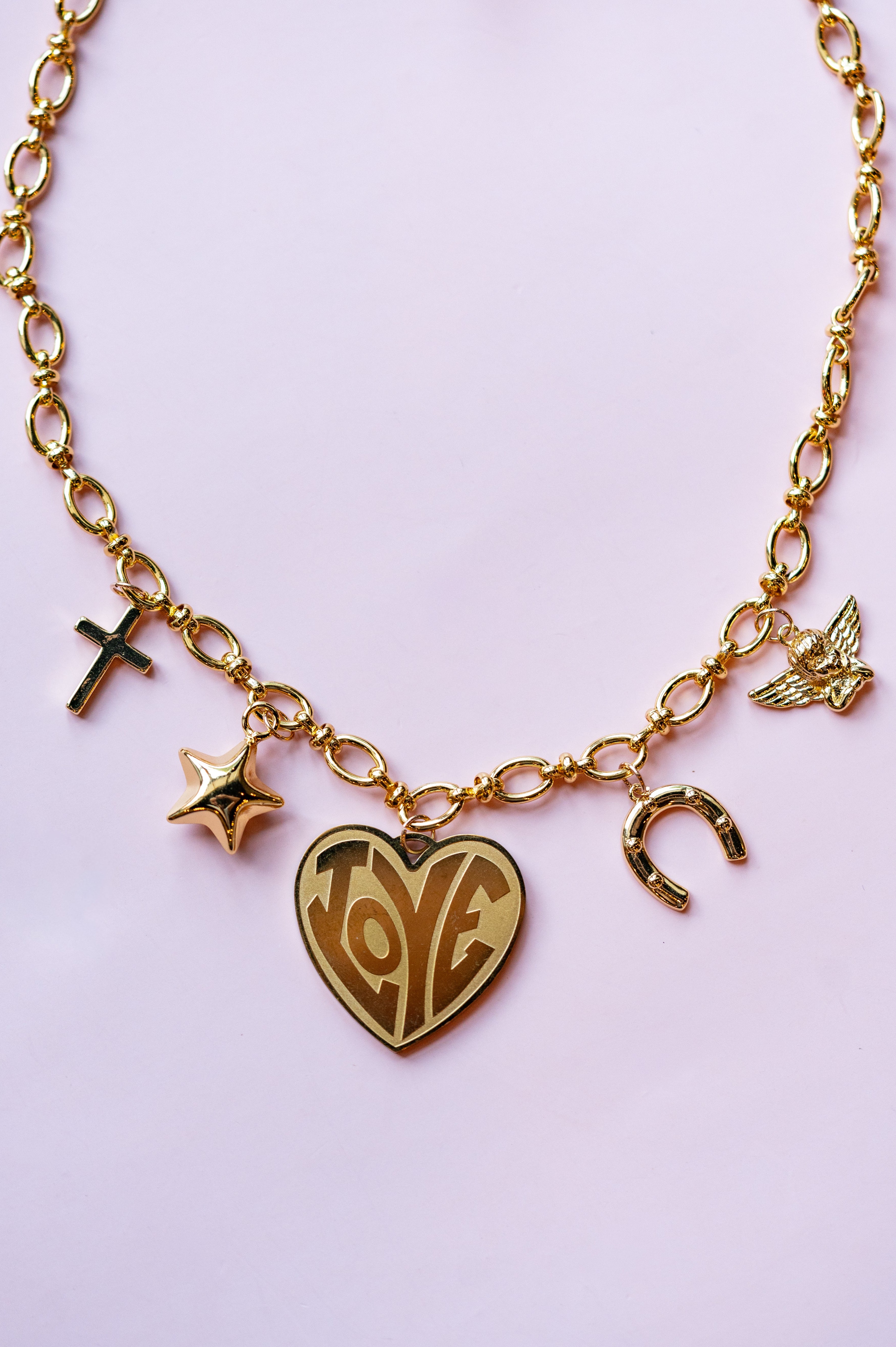 Golden Grace Charm Necklace