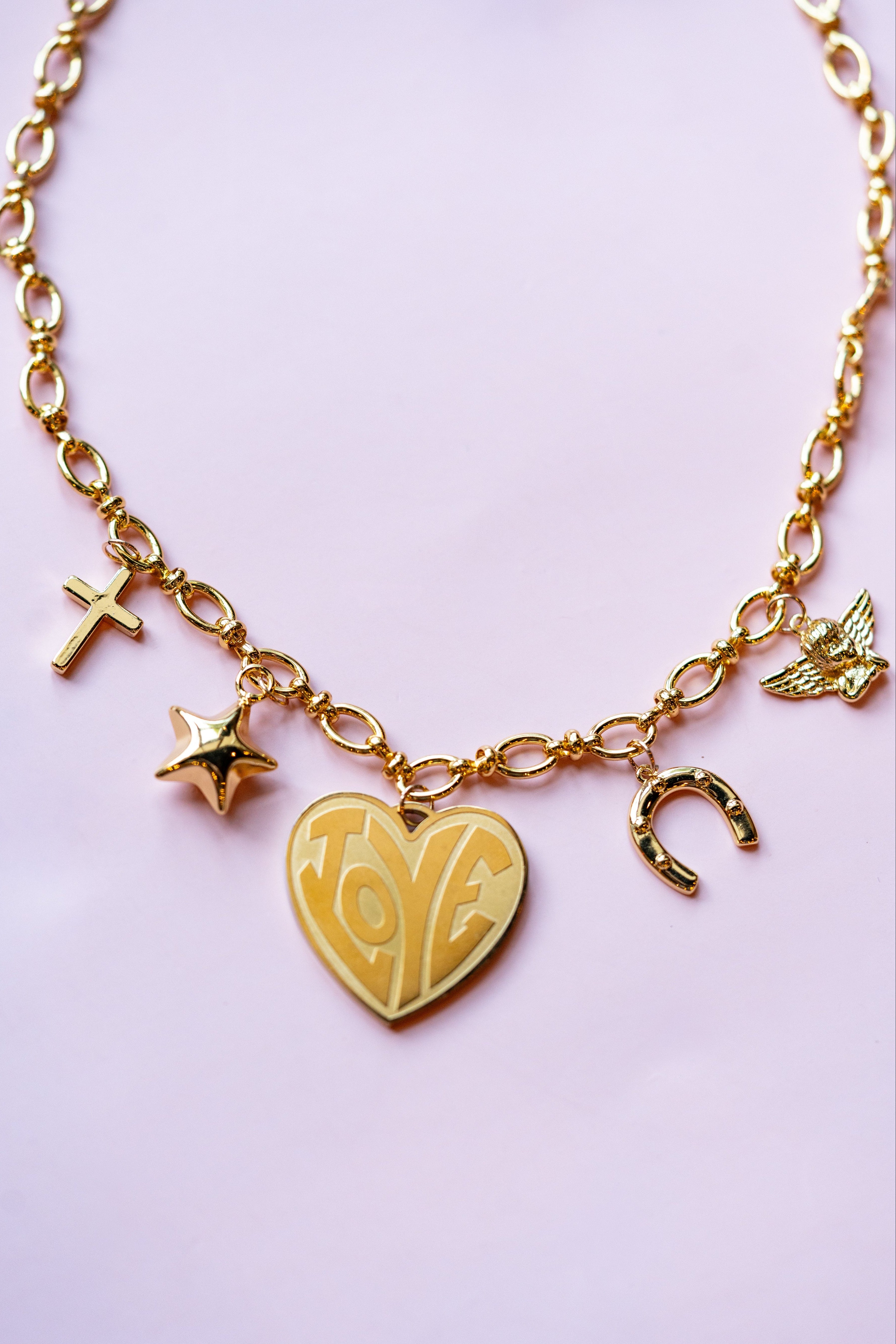 Golden Grace Charm Necklace