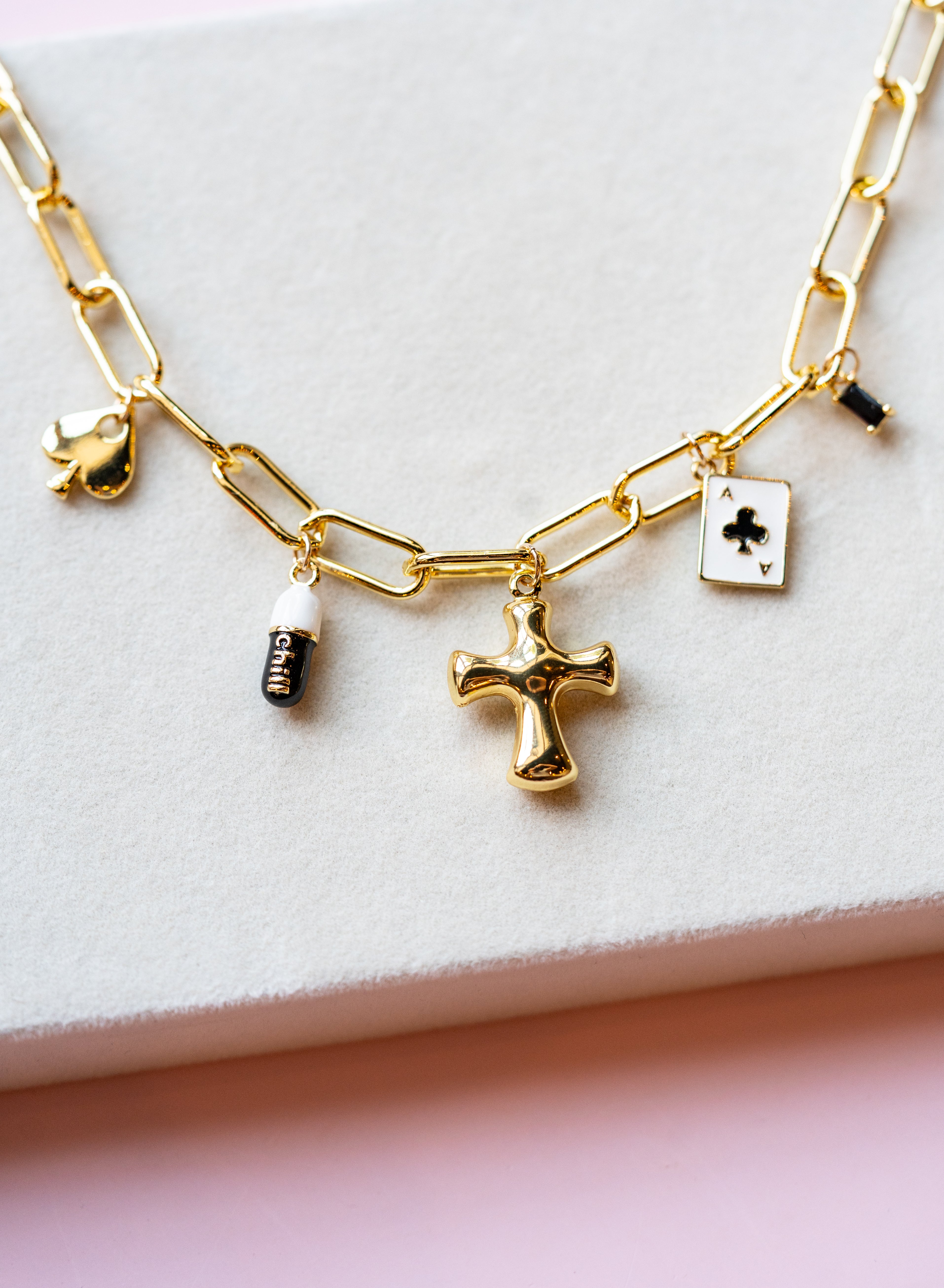 Midnight Luck Charm Necklace