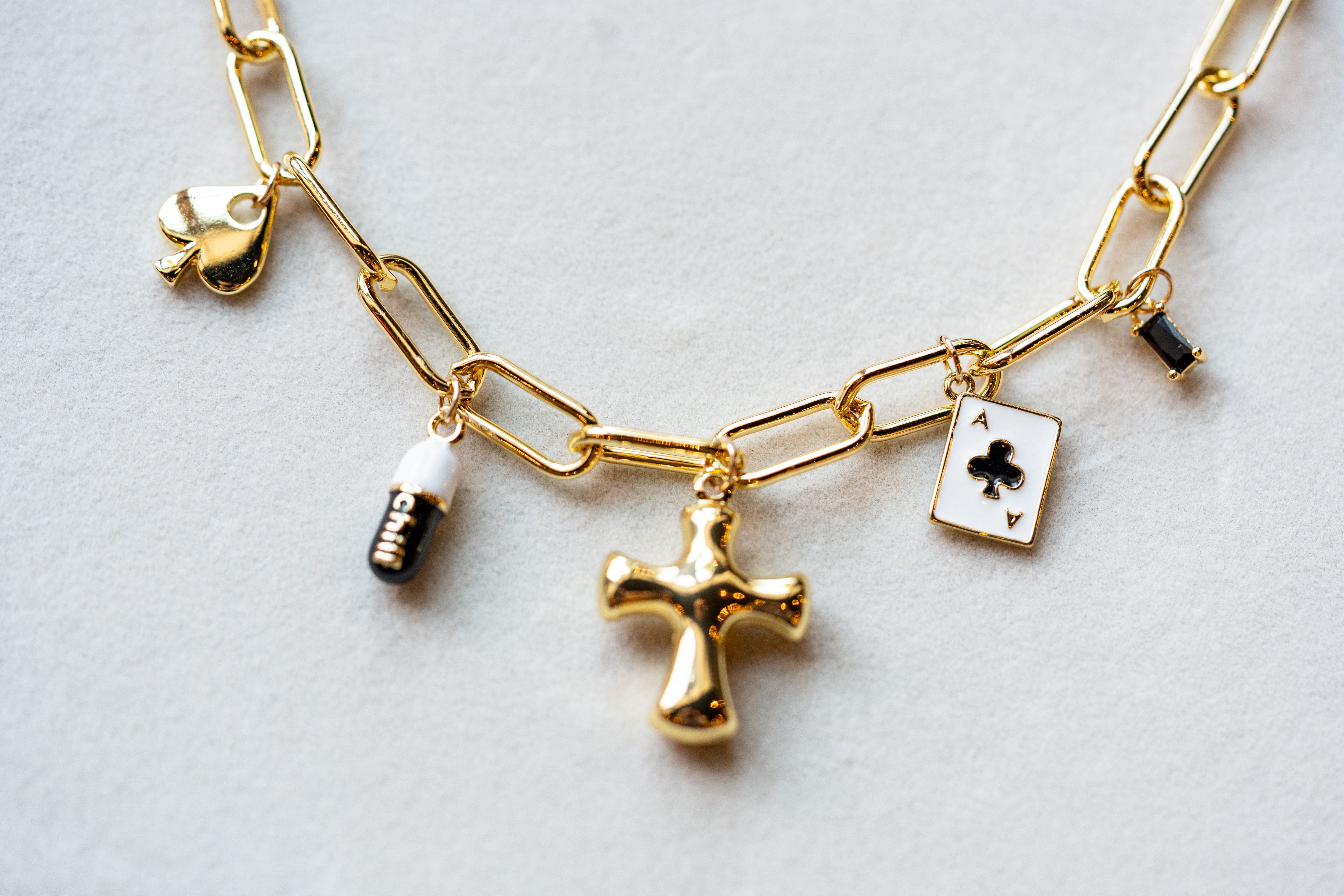 Midnight Luck Charm Necklace