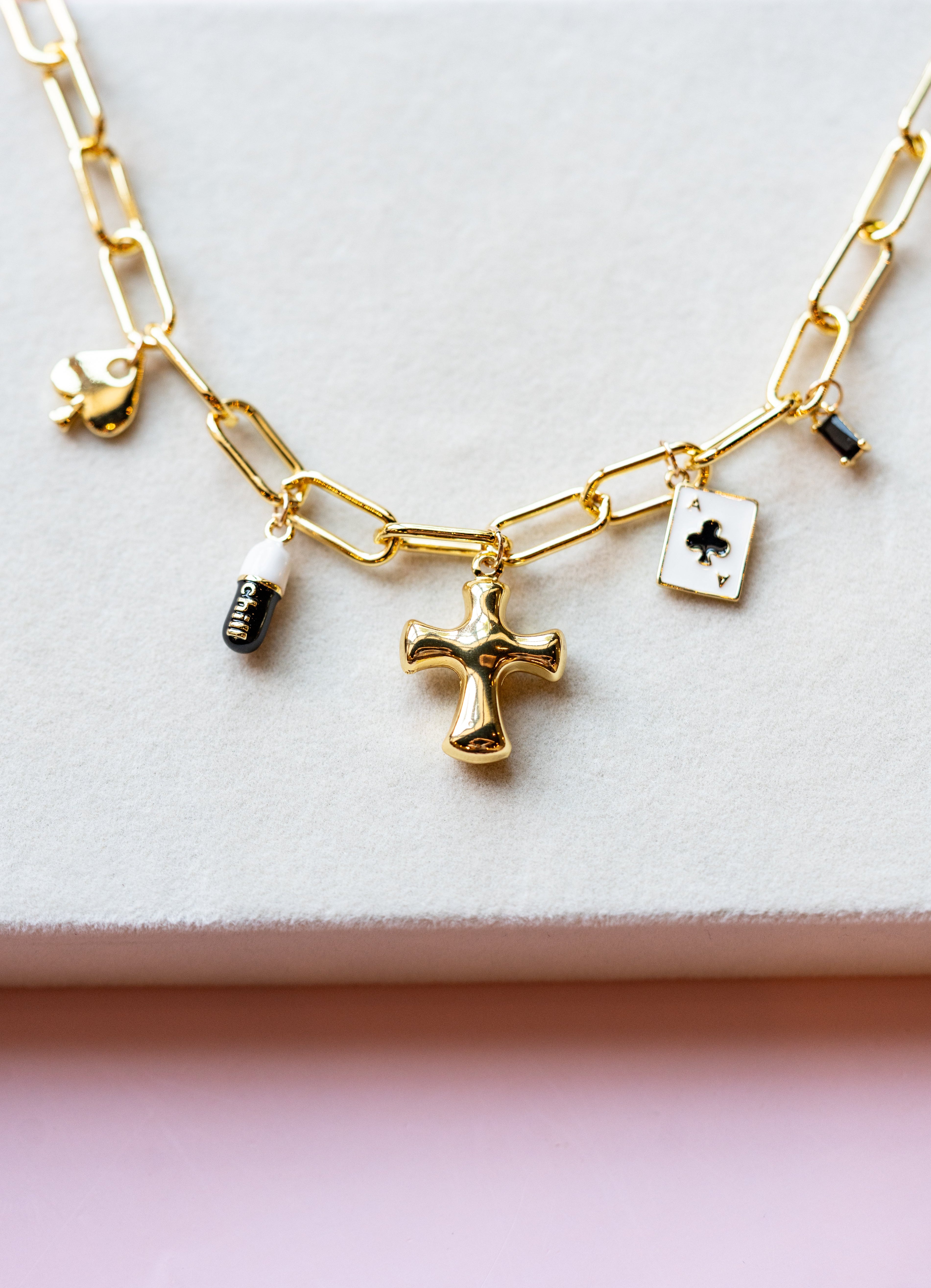 Midnight Luck Charm Necklace