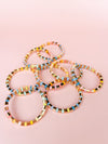Gold Rainbow Tila Bracelet-Thin
