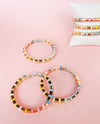 Gold Rainbow Tila Bracelet-Thin