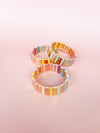 Gold Rainbow Tila Bracelet-Thick