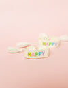 Happy Embroidered Bracelet