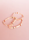 Peachy Glass Tile Bracelet