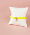 Neon Yellow Heishi Bracelet (Customizable)