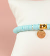 Baby Blue Heishi Bracelet (Customizable)