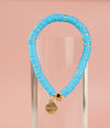 Sky Blue Heishi Bracelet (Customizable)