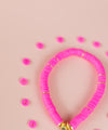 Hot Pink Heishi Bracelet (Customizable)