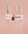 Ballerina Pink Heishi Bracelet (Customizable)