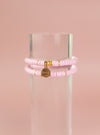 Ballerina Pink Heishi Bracelet (Customizable)