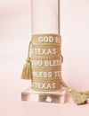 God Bless Texas Embroidered Bracelet