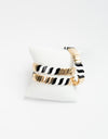 Black / White and Gold Bracelet