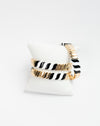 Black / White and Gold Bracelet