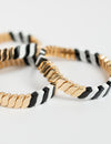 Black / White and Gold Bracelet