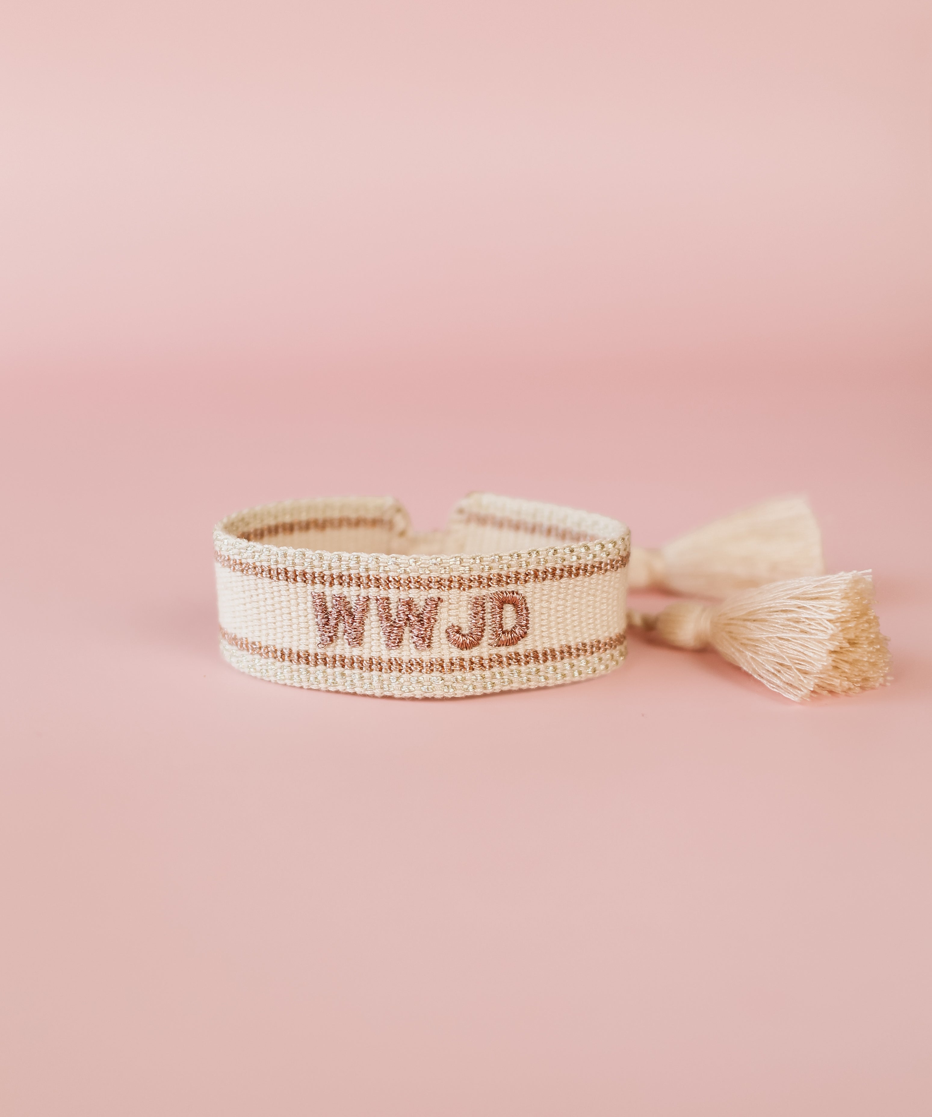 Custom WWJD Polyester Jacquard Wristbands from Xiaolan Lianxin Gifts & Arts  Factory