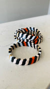 Black / White and Orange Pop Bracelet